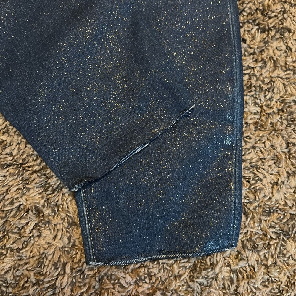 L’AGENCE El Matador Fremont women’s  Glitter Coated skinny Jeans 23 NWOT - Picture 4 of 8